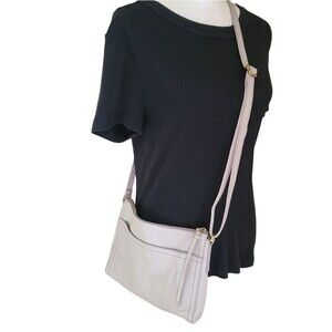 fossil emma 100% genuine leather crossbody bag purse